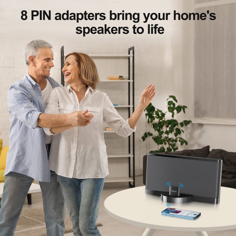 Smof 8 Pin Bluetooth Adapter Receiver Only for Bose Sounddock III/XT, Philips DS1155B/93, Philips AJ7260D/93, JBL MS302GM, Yamaha TSX-14, iHome IPL8BN, Zeppelin Air C Bowers Wilkons, RSR DS406BT - Image 3
